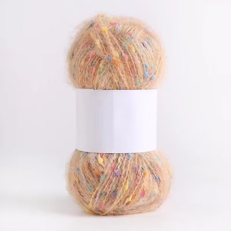 YARN60001 Speckled Teddy Yarn | Soft Textured Crochet Yarn for Scarves, Hats, Bags & DIY Creations