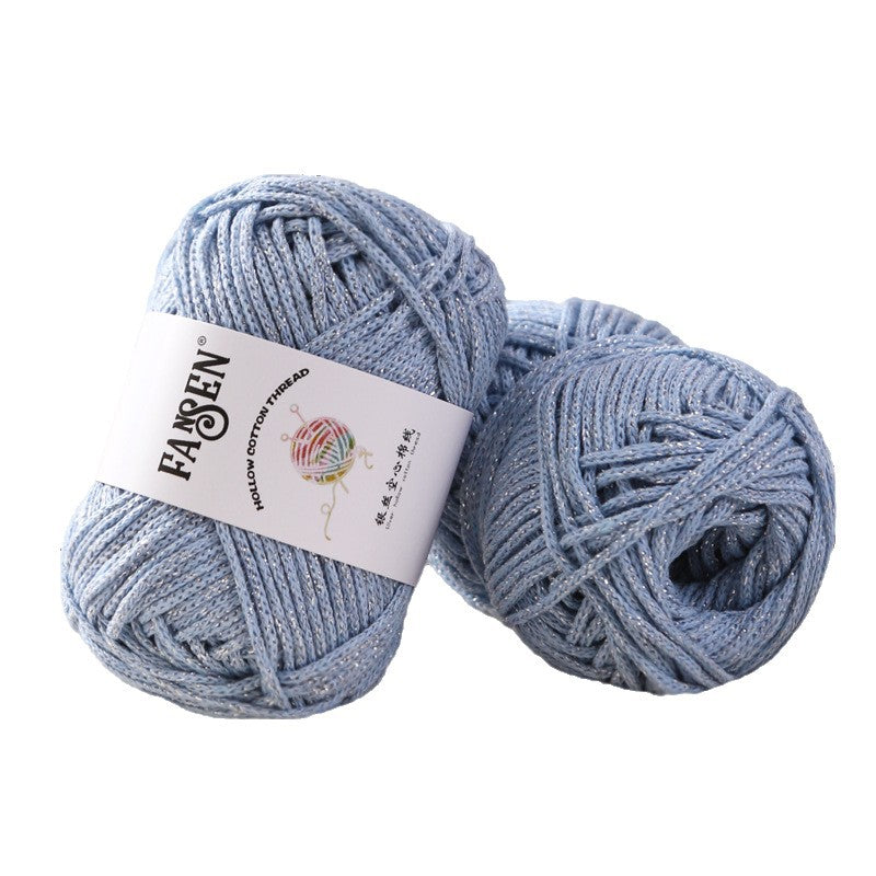 YARN60004 Metallic Shimmer Yarn for DIY Bags | Sparkly Yarn for Crochet Shoulder & Dumpling Bags