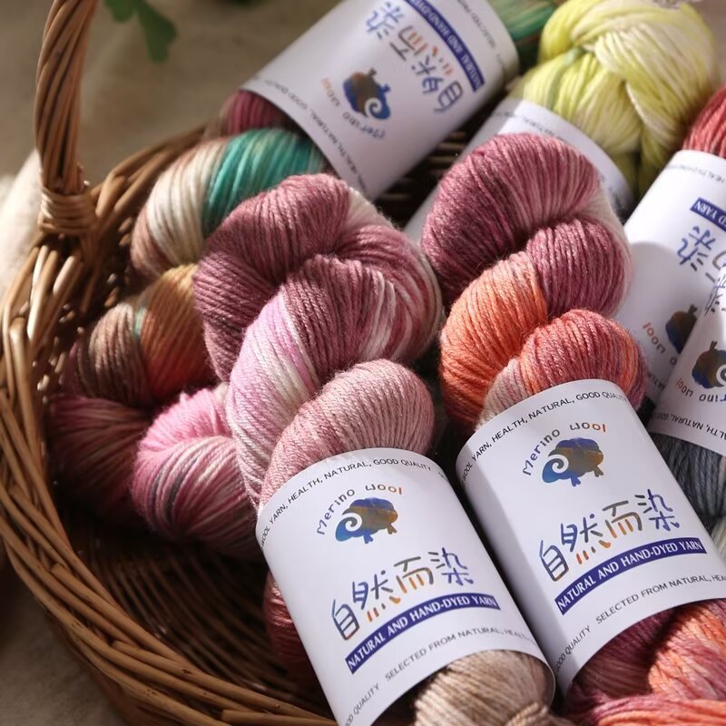 YARN60011 Hand-Dyed Gradient Wool Mohair Yarn for Crochet & Knitting (Scarf, Shawl & Sweater DIY)
