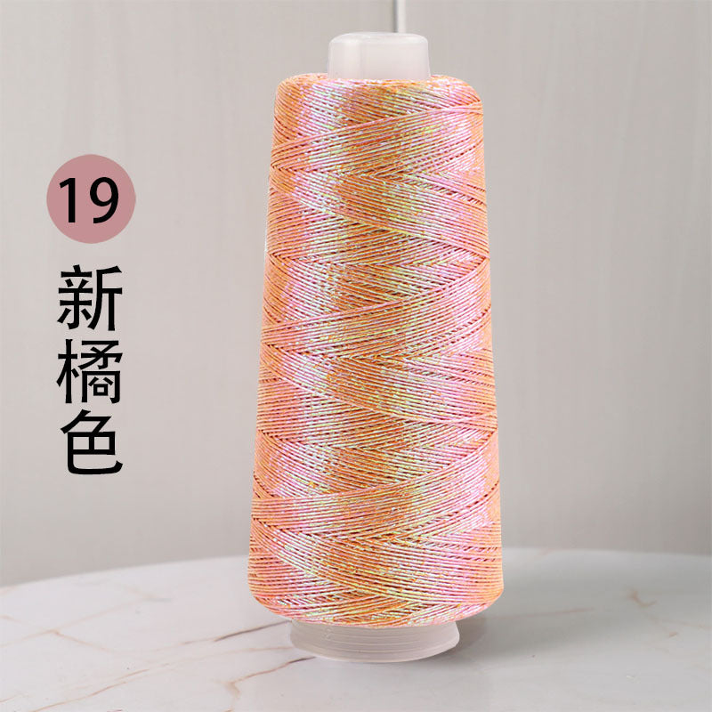 YARN60014 Trendy Metallic Silver Core-Spun Yarn for Crochet Bags – Shiny Statement Yarn