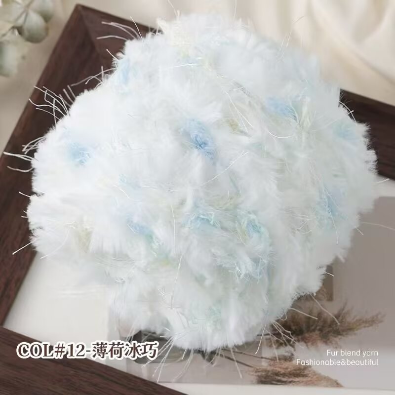YARN60005 Fluffy Mohair-Style Yarn | Soft Pastel Yarn for Crochet Bags, Hats & Sweaters