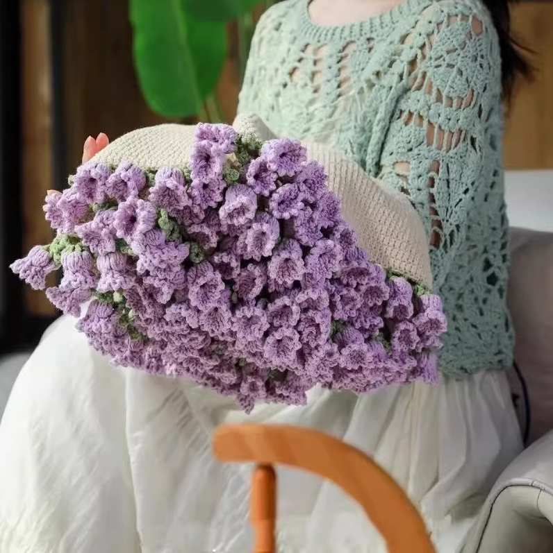 KN2603003 Magic Bloom Crochet Blanket DIY Crochet Kit with Video Tutorial