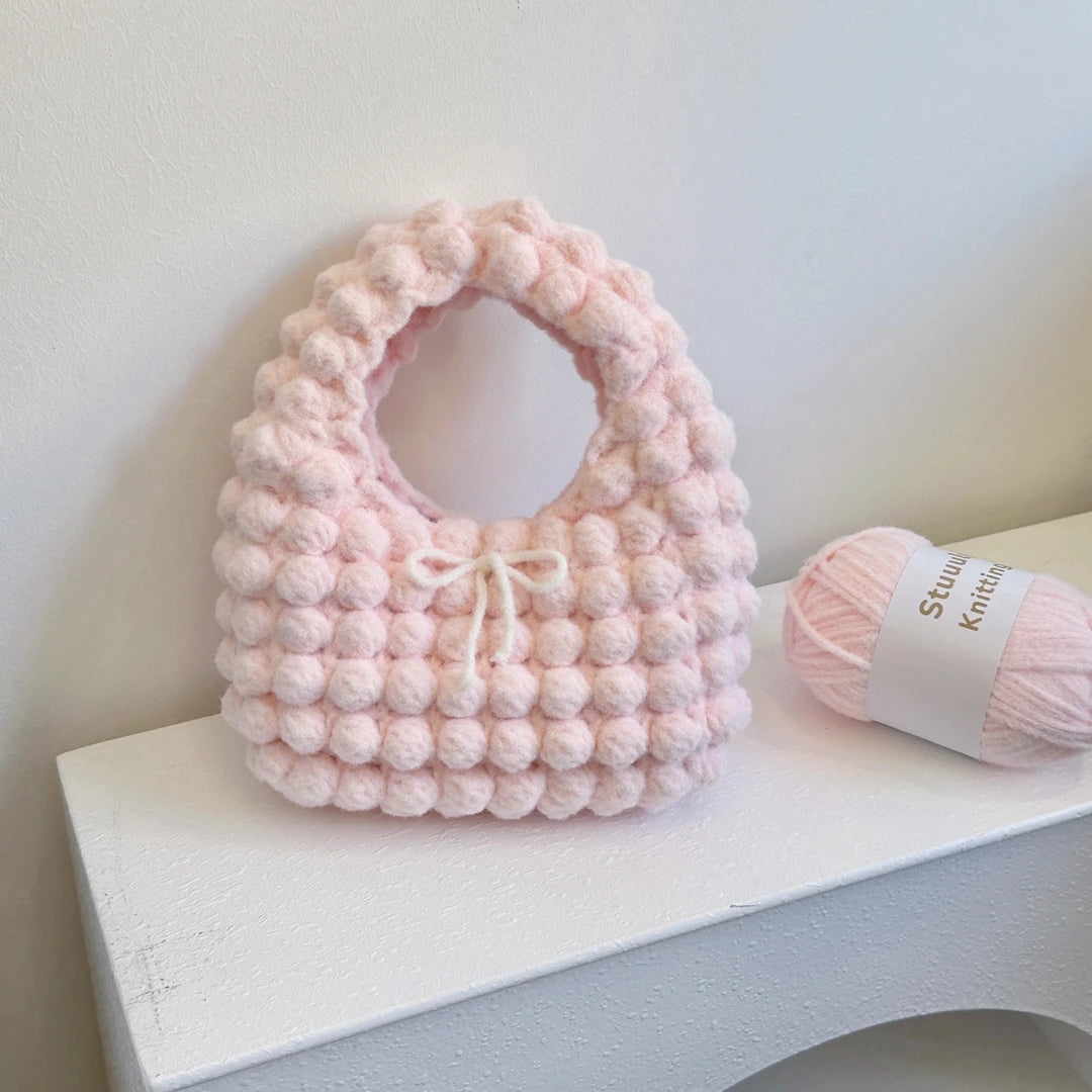KN2603006 Cream Puff DIY Crochet Kit with Video Tutorial