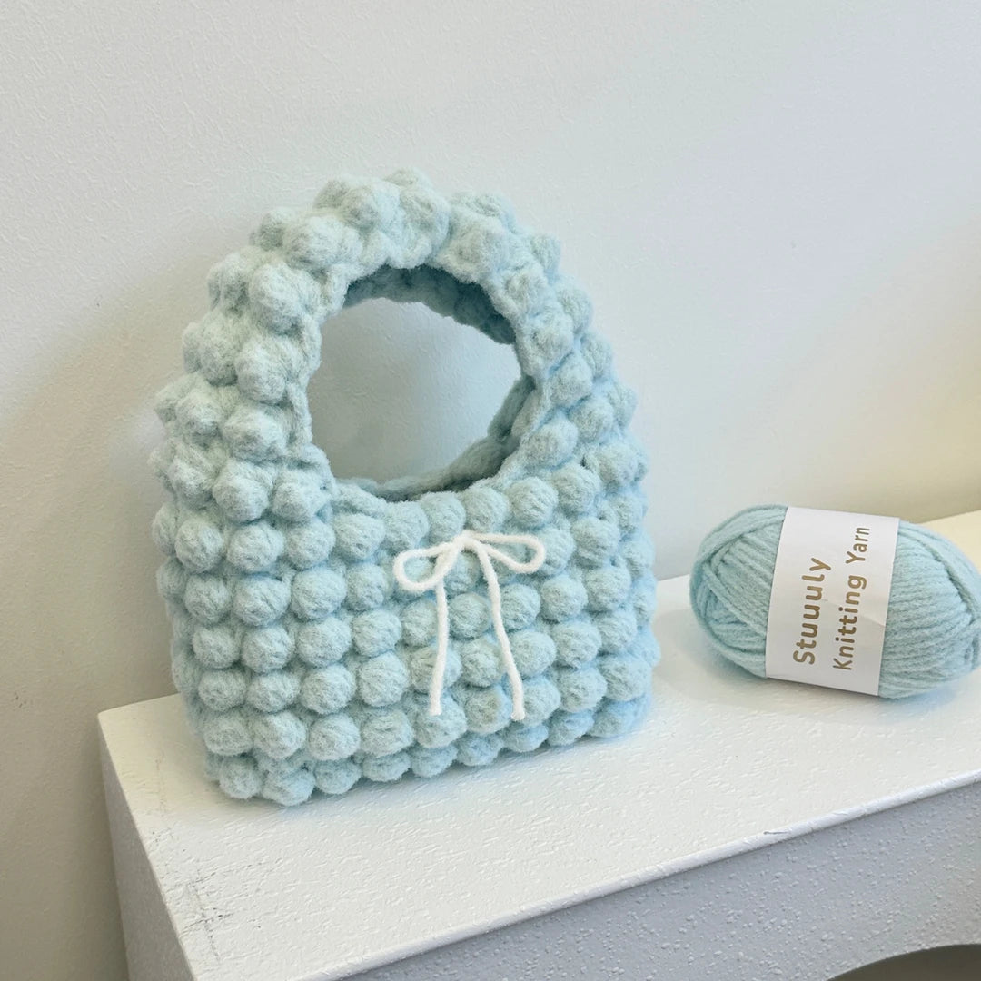 KN2603006 Cream Puff DIY Crochet Kit with Video Tutorial