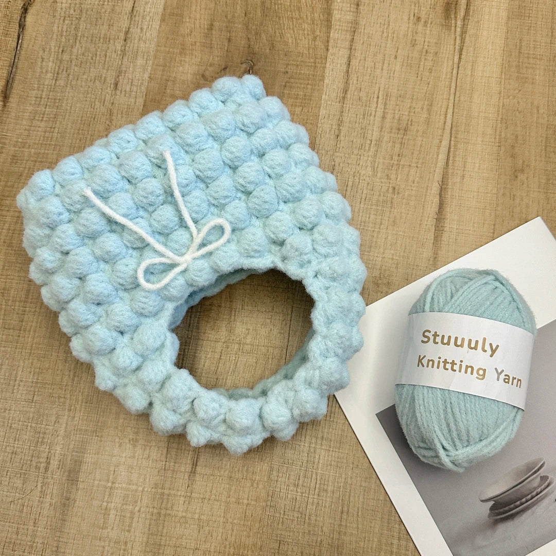 KN2603006 Cream Puff DIY Crochet Kit with Video Tutorial