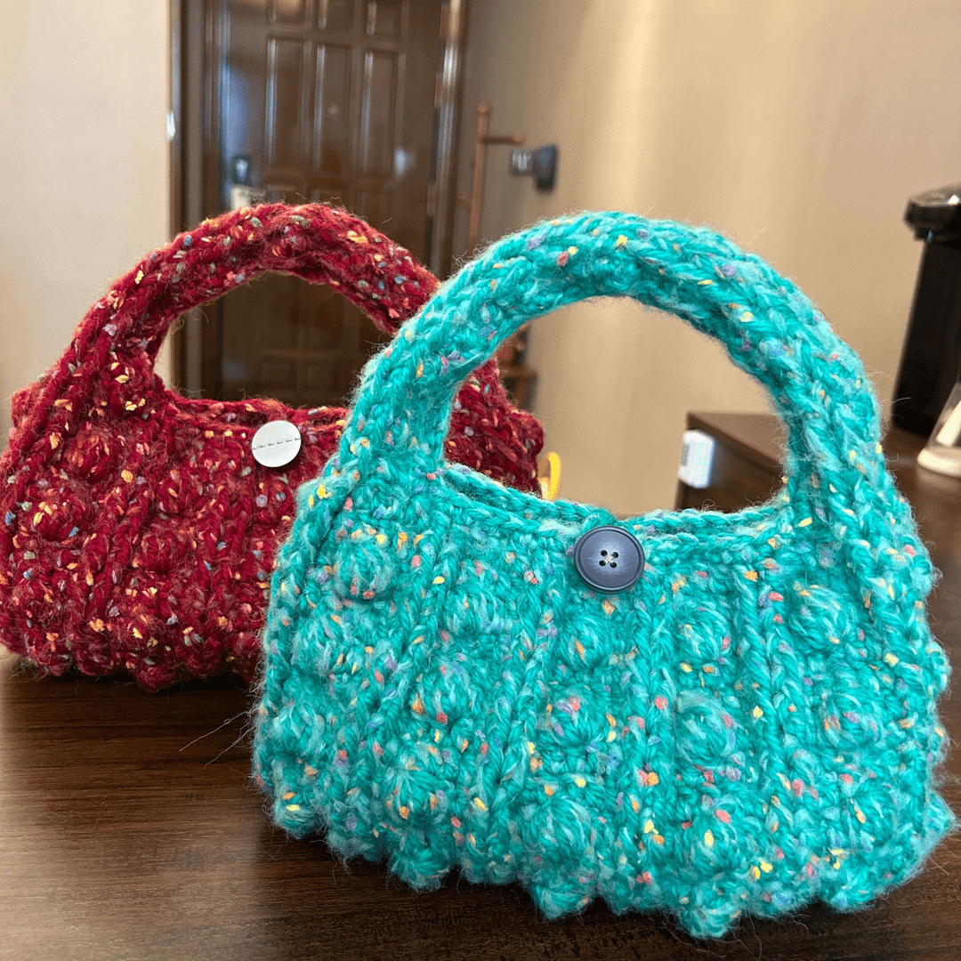 KN2603030 Rainbow Bobble Handbag DIY Crochet Kit with Video Tutorial