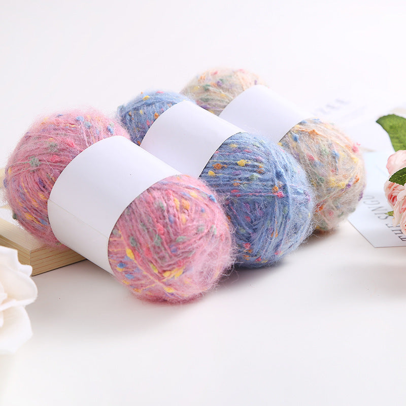 YARN60001 Speckled Teddy Yarn | Soft Textured Crochet Yarn for Scarves, Hats, Bags & DIY Creations