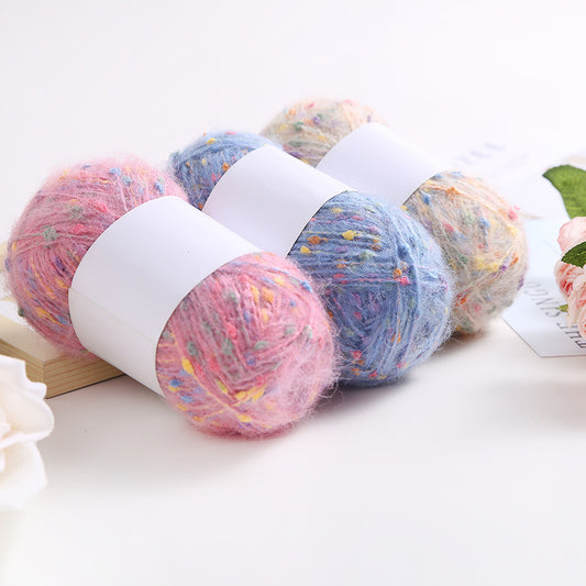 YARN60001 Speckled Teddy Yarn | Soft Textured Crochet Yarn for Scarves, Hats, Bags & DIY Creations
