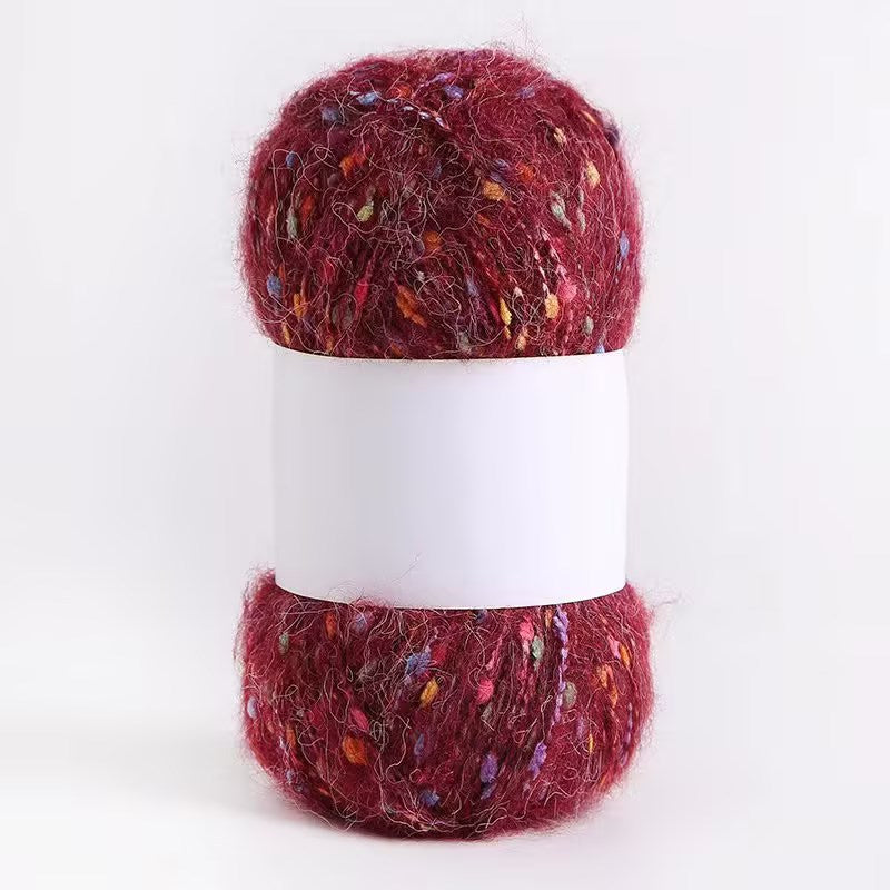YARN60001 Speckled Teddy Yarn | Soft Textured Crochet Yarn for Scarves, Hats, Bags & DIY Creations