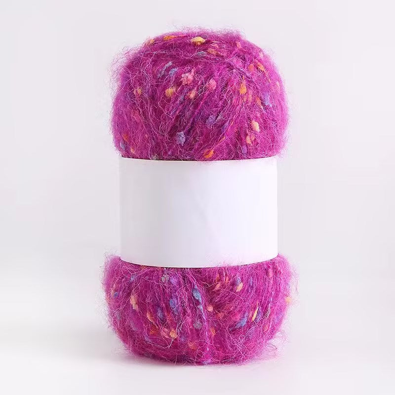 YARN60001 Speckled Teddy Yarn | Soft Textured Crochet Yarn for Scarves, Hats, Bags & DIY Creations