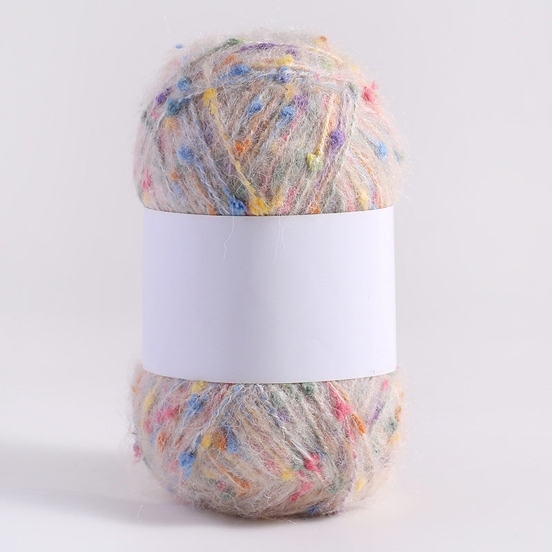 YARN60001 Speckled Teddy Yarn | Soft Textured Crochet Yarn for Scarves, Hats, Bags & DIY Creations