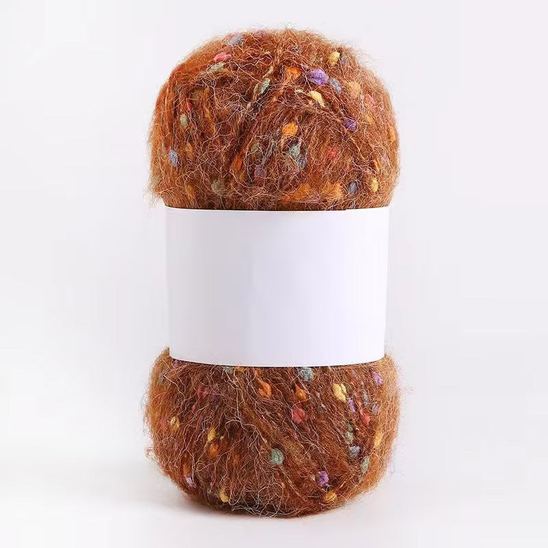 YARN60001 Speckled Teddy Yarn | Soft Textured Crochet Yarn for Scarves, Hats, Bags & DIY Creations