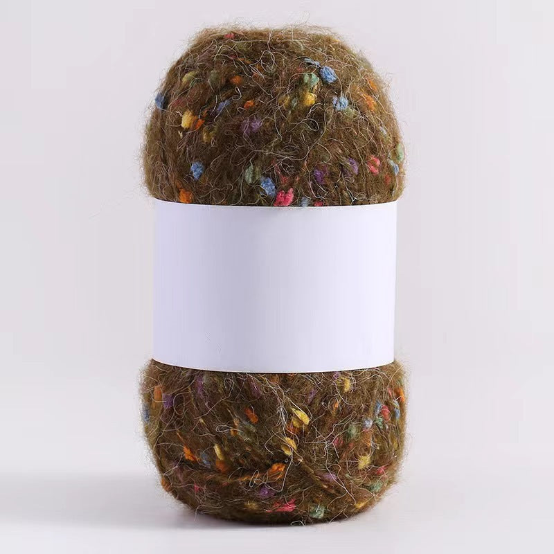 YARN60001 Speckled Teddy Yarn | Soft Textured Crochet Yarn for Scarves, Hats, Bags & DIY Creations