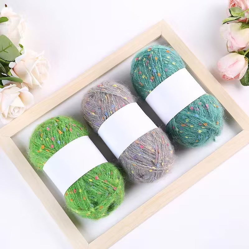 YARN60001 Speckled Teddy Yarn | Soft Textured Crochet Yarn for Scarves, Hats, Bags & DIY Creations