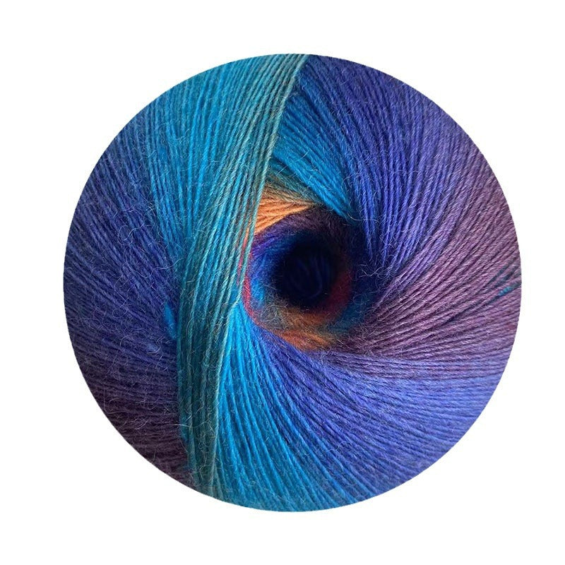 YARN60002 200g Jumbo Gradient Yarn Cake | Rainbow Color Yarn for Shawls, Hats, Scarves & DIY Creations