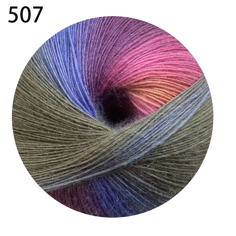 YARN60002 200g Jumbo Gradient Yarn Cake | Rainbow Color Yarn for Shawls, Hats, Scarves & DIY Creations