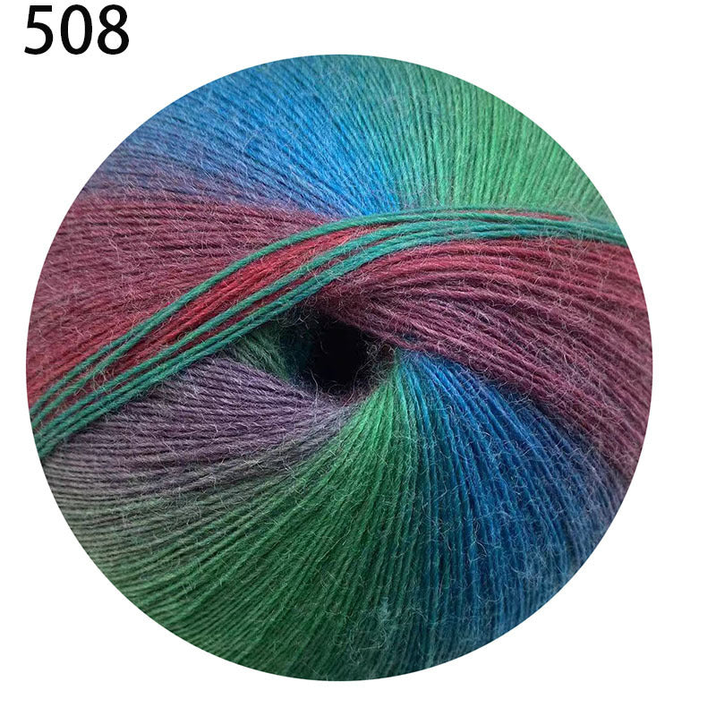 YARN60002 200g Jumbo Gradient Yarn Cake | Rainbow Color Yarn for Shawls, Hats, Scarves & DIY Creations
