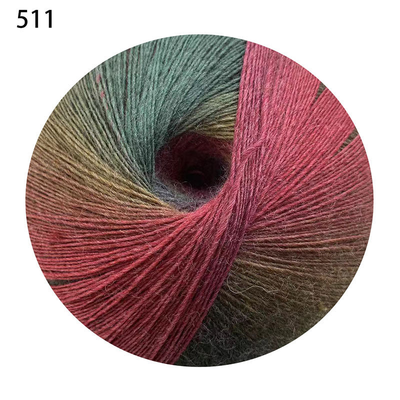 YARN60002 200g Jumbo Gradient Yarn Cake | Rainbow Color Yarn for Shawls, Hats, Scarves & DIY Creations