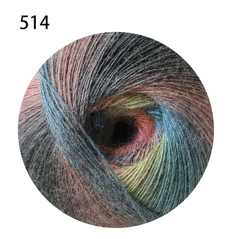 YARN60002 200g Jumbo Gradient Yarn Cake | Rainbow Color Yarn for Shawls, Hats, Scarves & DIY Creations