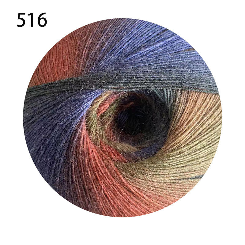 YARN60002 200g Jumbo Gradient Yarn Cake | Rainbow Color Yarn for Shawls, Hats, Scarves & DIY Creations