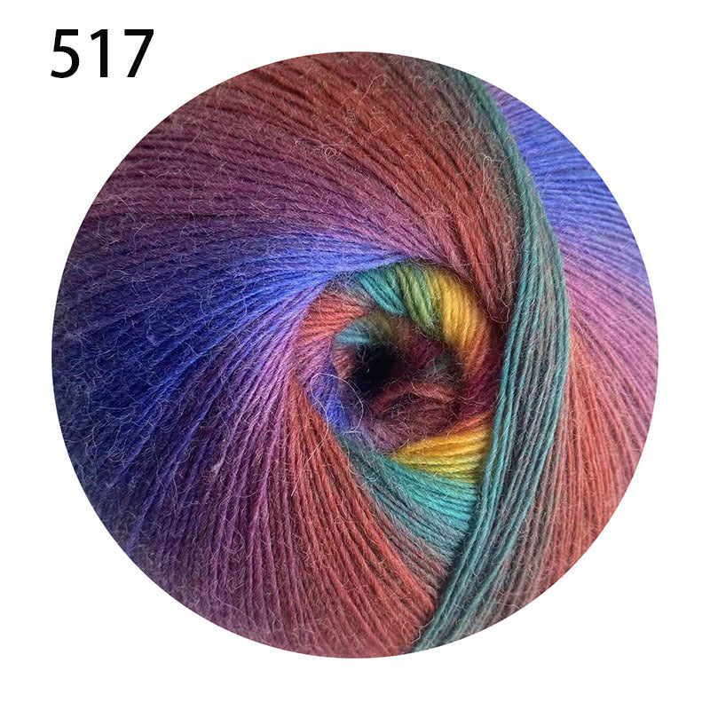 YARN60002 200g Jumbo Gradient Yarn Cake | Rainbow Color Yarn for Shawls, Hats, Scarves & DIY Creations
