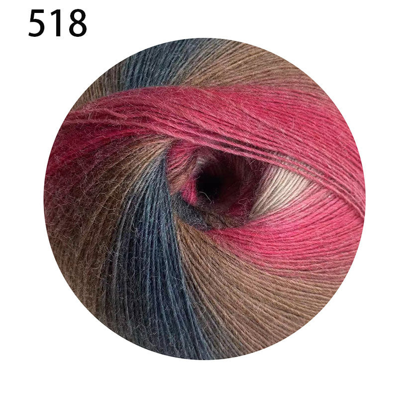 YARN60002 200g Jumbo Gradient Yarn Cake | Rainbow Color Yarn for Shawls, Hats, Scarves & DIY Creations