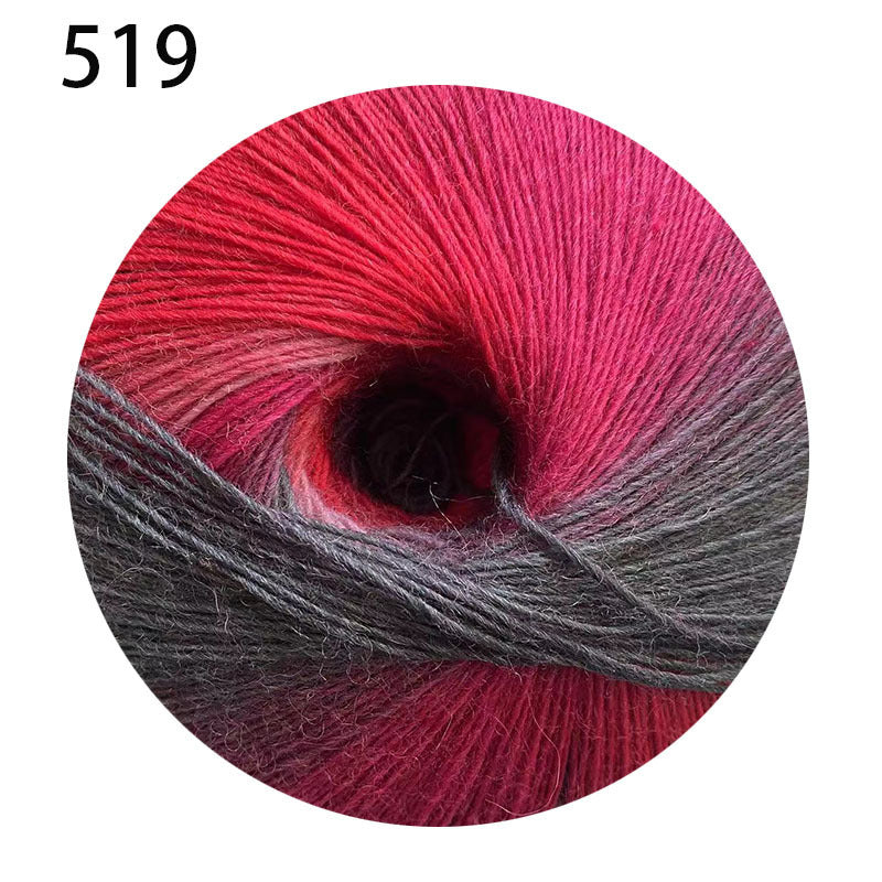 YARN60002 200g Jumbo Gradient Yarn Cake | Rainbow Color Yarn for Shawls, Hats, Scarves & DIY Creations
