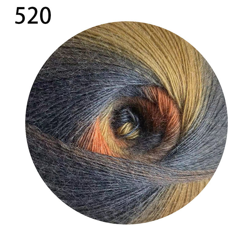 YARN60002 200g Jumbo Gradient Yarn Cake | Rainbow Color Yarn for Shawls, Hats, Scarves & DIY Creations