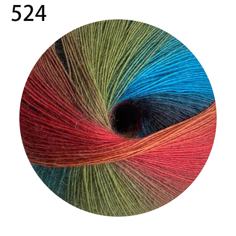 YARN60002 200g Jumbo Gradient Yarn Cake | Rainbow Color Yarn for Shawls, Hats, Scarves & DIY Creations