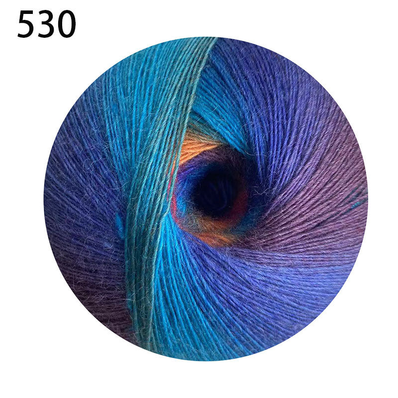 YARN60002 200g Jumbo Gradient Yarn Cake | Rainbow Color Yarn for Shawls, Hats, Scarves & DIY Creations