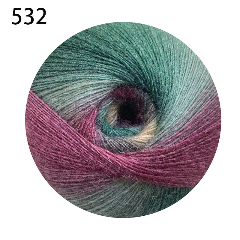 YARN60002 200g Jumbo Gradient Yarn Cake | Rainbow Color Yarn for Shawls, Hats, Scarves & DIY Creations