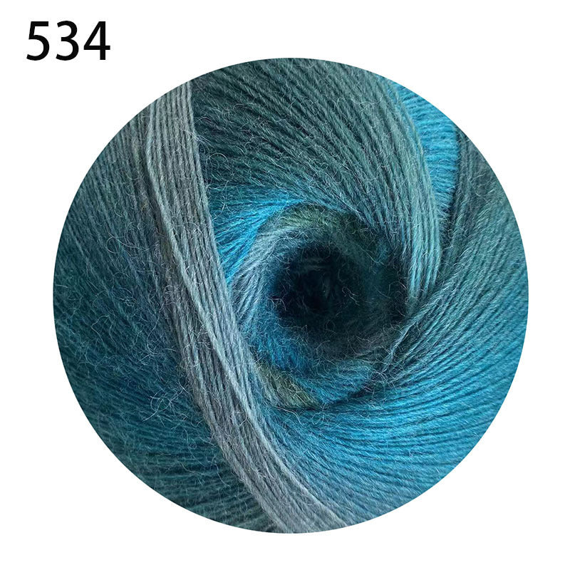 YARN60002 200g Jumbo Gradient Yarn Cake | Rainbow Color Yarn for Shawls, Hats, Scarves & DIY Creations
