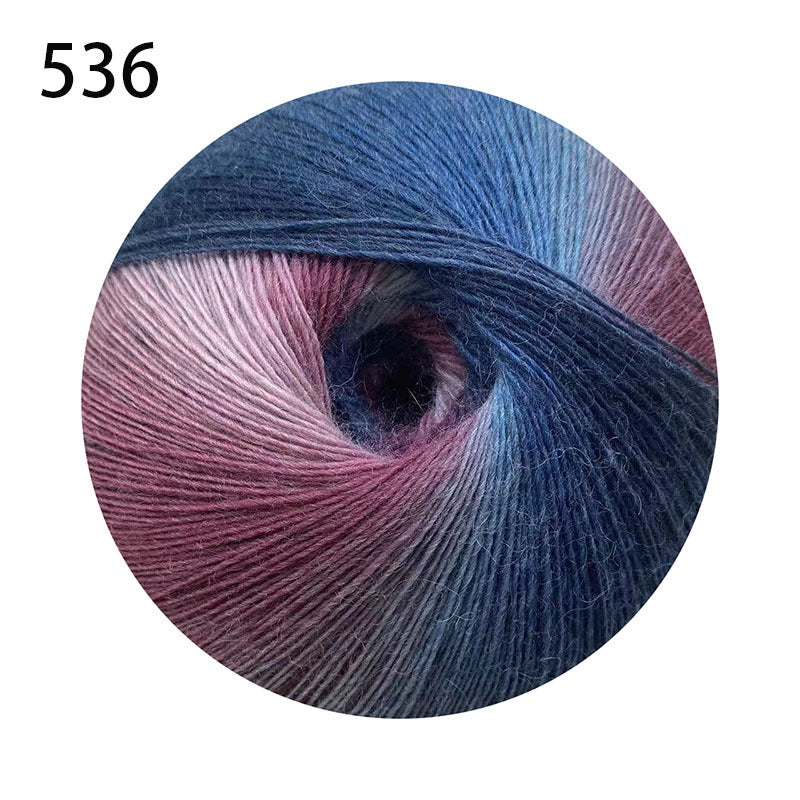 YARN60002 200g Jumbo Gradient Yarn Cake | Rainbow Color Yarn for Shawls, Hats, Scarves & DIY Creations