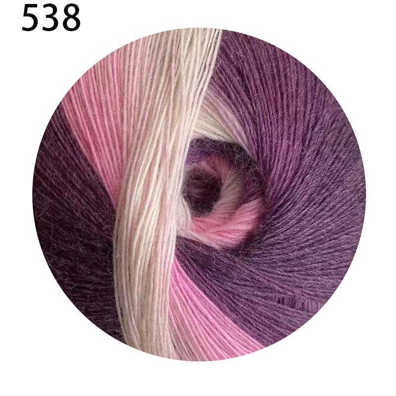 YARN60002 200g Jumbo Gradient Yarn Cake | Rainbow Color Yarn for Shawls, Hats, Scarves & DIY Creations