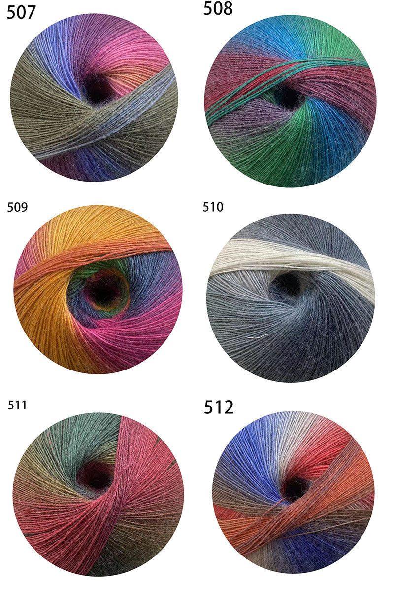YARN60002 200g Jumbo Gradient Yarn Cake | Rainbow Color Yarn for Shawls, Hats, Scarves & DIY Creations