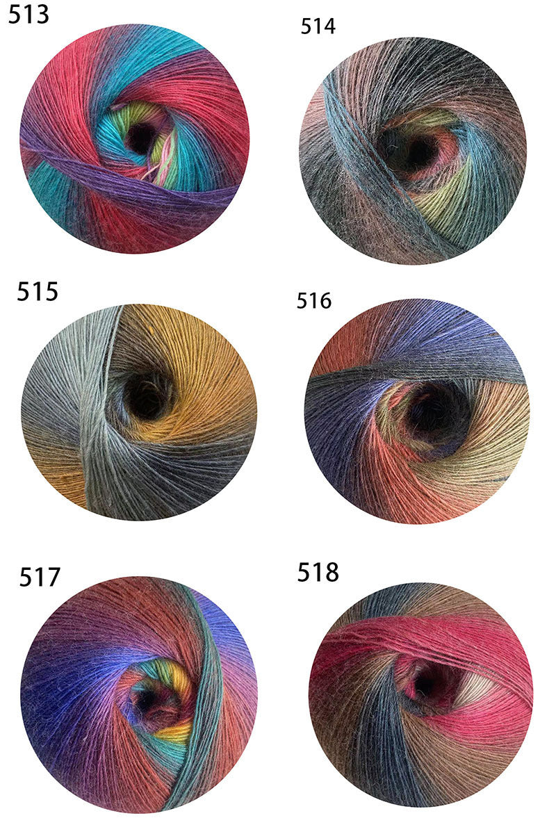 YARN60002 200g Jumbo Gradient Yarn Cake | Rainbow Color Yarn for Shawls, Hats, Scarves & DIY Creations