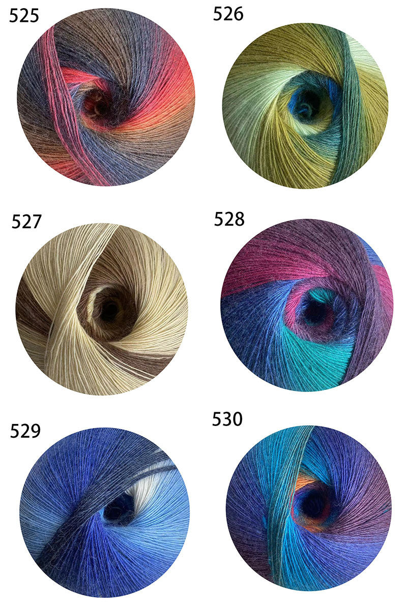 YARN60002 200g Jumbo Gradient Yarn Cake | Rainbow Color Yarn for Shawls, Hats, Scarves & DIY Creations