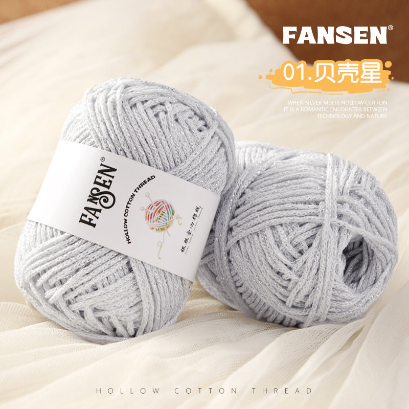 YARN60004 Metallic Shimmer Yarn for DIY Bags | Sparkly Yarn for Crochet Shoulder & Dumpling Bags