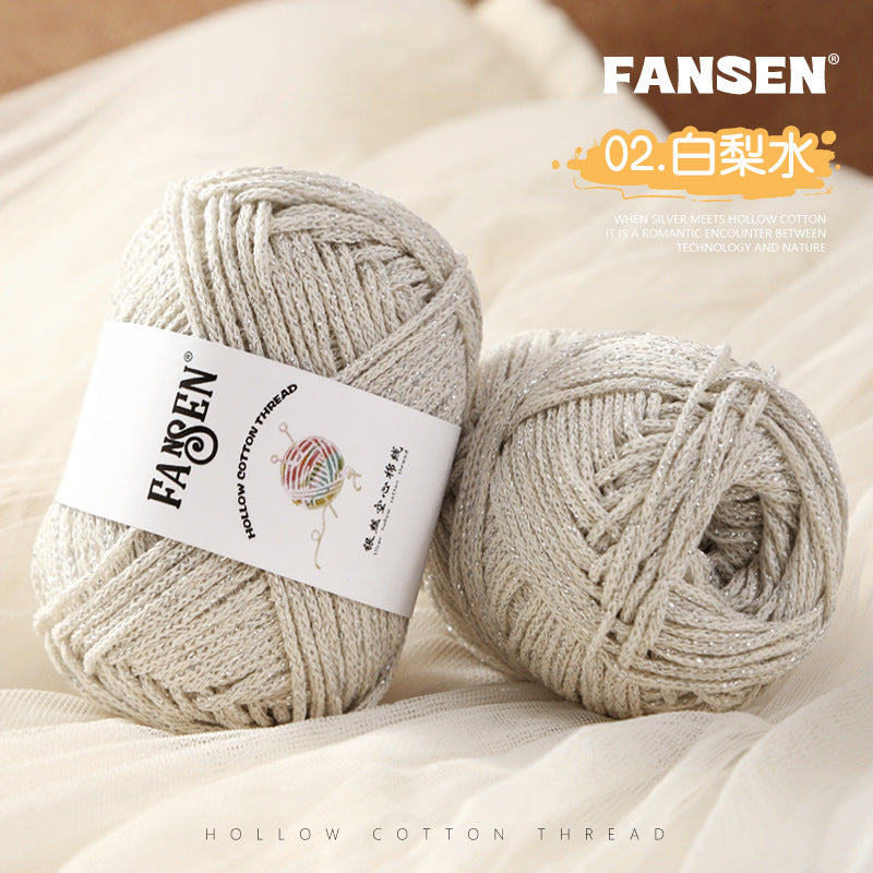YARN60004 Metallic Shimmer Yarn for DIY Bags | Sparkly Yarn for Crochet Shoulder & Dumpling Bags