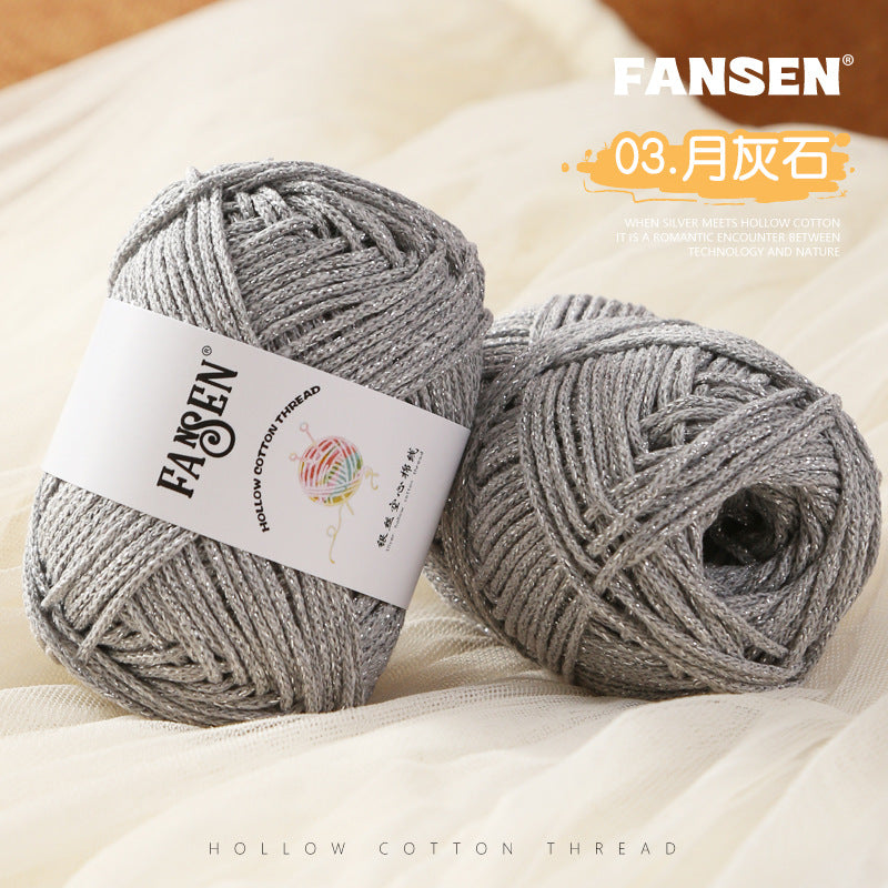 YARN60004 Metallic Shimmer Yarn for DIY Bags | Sparkly Yarn for Crochet Shoulder & Dumpling Bags