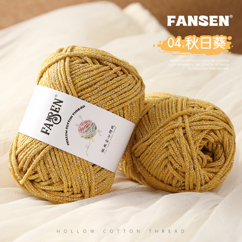 YARN60004 Metallic Shimmer Yarn for DIY Bags | Sparkly Yarn for Crochet Shoulder & Dumpling Bags