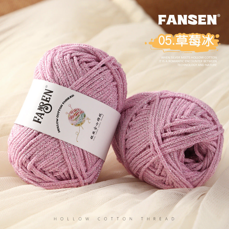 YARN60004 Metallic Shimmer Yarn for DIY Bags | Sparkly Yarn for Crochet Shoulder & Dumpling Bags