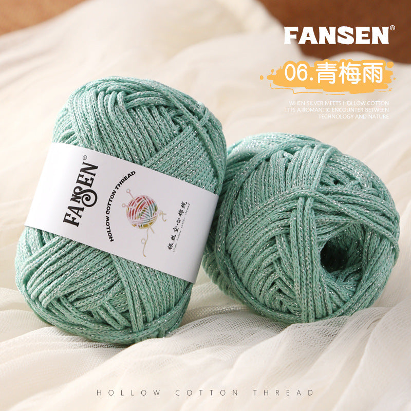 YARN60004 Metallic Shimmer Yarn for DIY Bags | Sparkly Yarn for Crochet Shoulder & Dumpling Bags