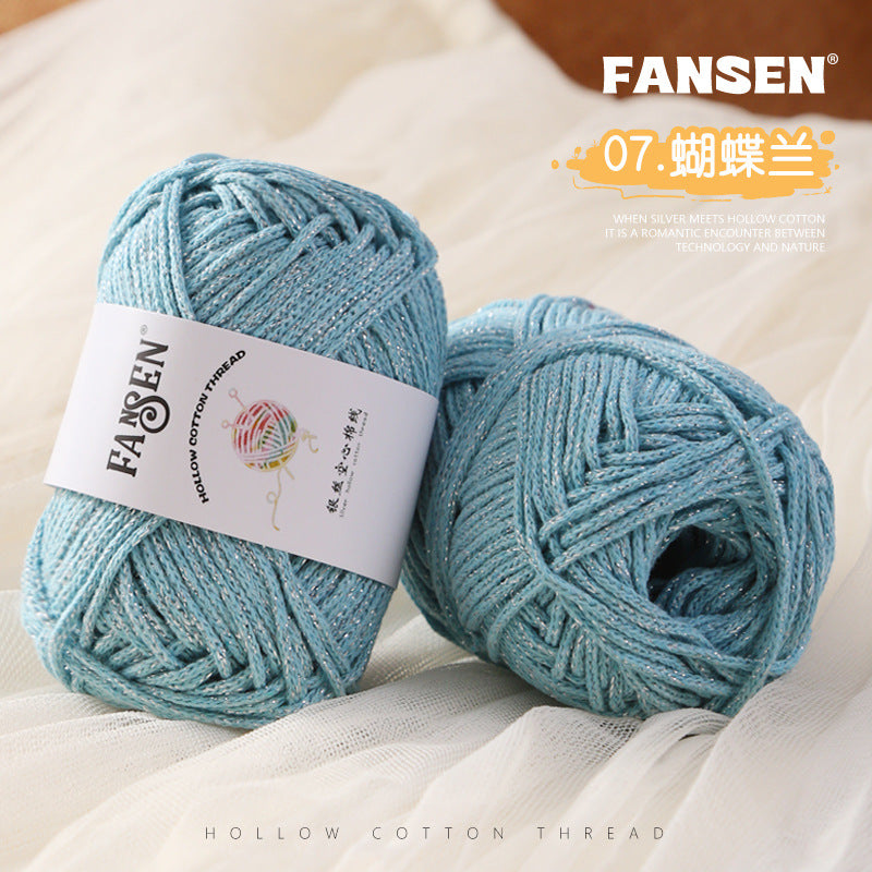 YARN60004 Metallic Shimmer Yarn for DIY Bags | Sparkly Yarn for Crochet Shoulder & Dumpling Bags