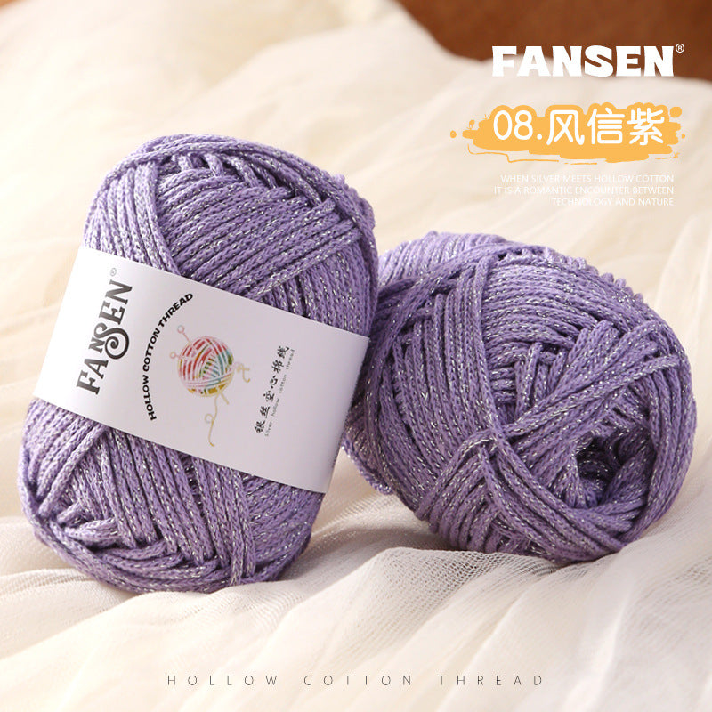 YARN60004 Metallic Shimmer Yarn for DIY Bags | Sparkly Yarn for Crochet Shoulder & Dumpling Bags