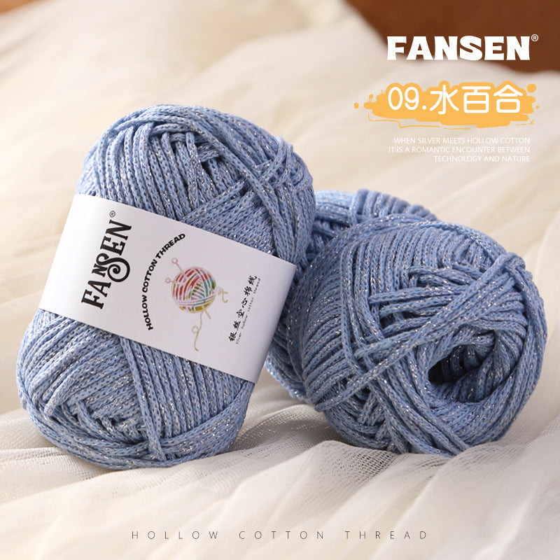 YARN60004 Metallic Shimmer Yarn for DIY Bags | Sparkly Yarn for Crochet Shoulder & Dumpling Bags