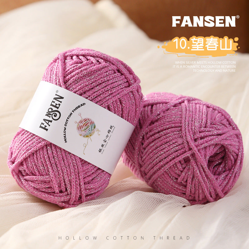 YARN60004 Metallic Shimmer Yarn for DIY Bags | Sparkly Yarn for Crochet Shoulder & Dumpling Bags