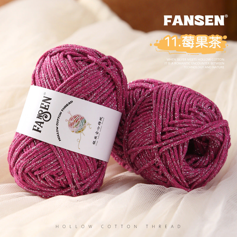 YARN60004 Metallic Shimmer Yarn for DIY Bags | Sparkly Yarn for Crochet Shoulder & Dumpling Bags