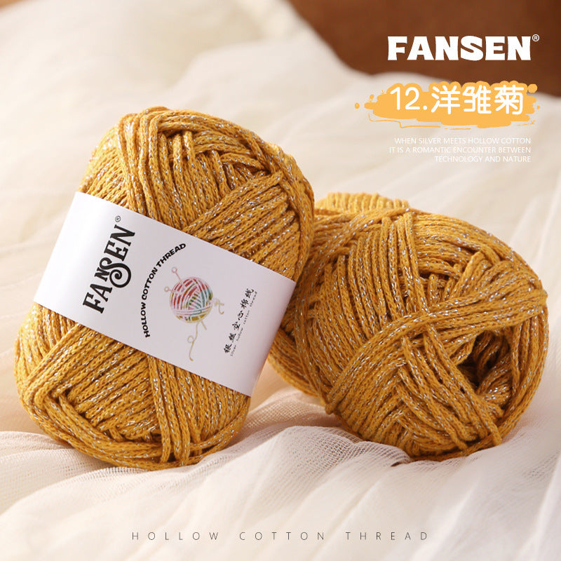 YARN60004 Metallic Shimmer Yarn for DIY Bags | Sparkly Yarn for Crochet Shoulder & Dumpling Bags