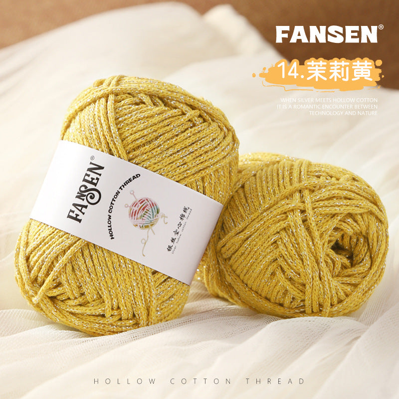 YARN60004 Metallic Shimmer Yarn for DIY Bags | Sparkly Yarn for Crochet Shoulder & Dumpling Bags